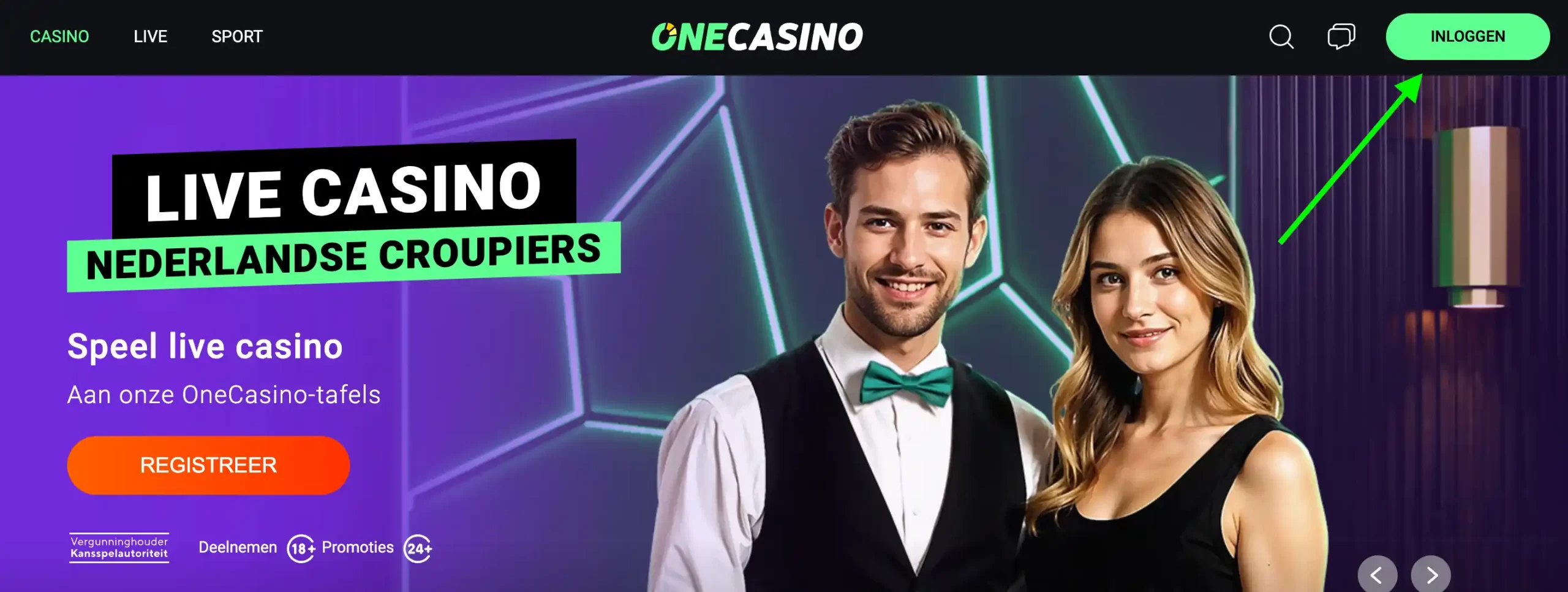 one casino inloggen
