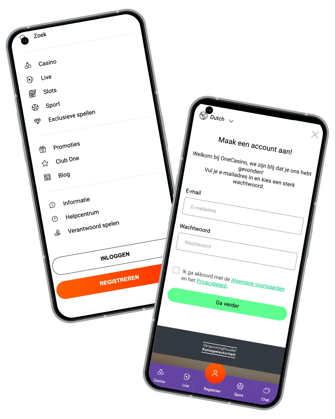 one casino mobiele app